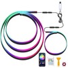 Ambientebeleuchtung Auto, 2 In 1 LED Innenbeleuchtung 110cm+35cm, 168LEDs RGB