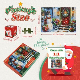 MISITU Advent Puzzles 2024 Christmas Jigsaw Puzzles Christmas Snowman Puzzle 24 Parts 1008 Pieces Puzzles for Adults Teen Jigsaw Puzzle Holiday Puzzle Countdown to Christmas Puzzle 28 x 20 inch