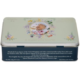New English Teas Queen Elizabeth II Commemorative Tea Tin with 72 English Teabag Selection