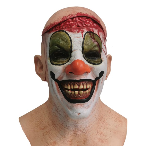 QCCX Halloween Clown Masks with Moving Jaw, Scary Halloween Mask,