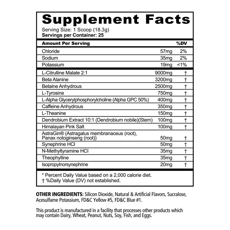 Pre Entreno Panda Supplements Pandemic Extreme Pre Workout