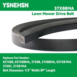 37X88MA Lawn Mower Deck Belt Fits for Murray 037X88 037X88MA 37X88 37X88MA 37X96 37X96MA 710213 Scotts 710213 (1/2" x 89")