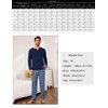 Bresdk Men's Pyjamas Sets Soft Cotton Mens Pjs Sets Long