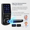 GEKRONE Smart Fingerprint Lock with Lever Handle, Keypad Touchscreen Keyless