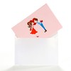 CUTPOPUP Cute Kiss Couple, Valentines Day Card Pop Up, Anniversary