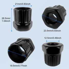 Lechengjia Pack of 4 Bicycle Cassette Tool for Removing Cassettes & Sprockets, Freewheel Puller, Sprocket Puller, Accessory Tool for Mountain Bike with Wrench