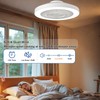 Depuley Modern Ceiling Fan with Light: 19" Bladeless Flush Mount