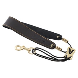 ROFFEE Black Microfiber Saxophone Neck Strap, Soft adjustable Saxophone Leather Neck Pad for Alto, Tenor, Soprano Saxophone and Clarinet, Tuba, Bassoon-Musical Instrument Accessories