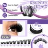 B&Q Fluffy Lash Clusters Kit Full,300D Thick Cluster Eyelash Extension