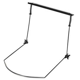 Soporte de armónica Soporte de cuello de armónica de metal ajustable de 24 orificios con soporte de cuello de goma Soporte de armónica(Negro)