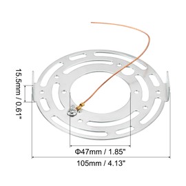 PATIKIL 105mm Round Ceiling Light Plate Kit, 1 Set Light Fixture Mounting Bracket Plate Steel Crossbar Hardware for Pendant Lamp Chandelier