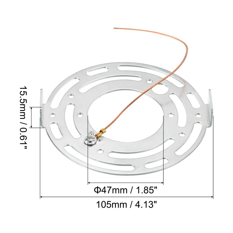 PATIKIL 105mm Round Ceiling Light Plate Kit, 1 Set Light