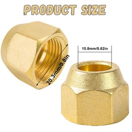 4 Stück 5/8 Zoll Bördelgerät klimaanlage, Bördelüberwurfmutter für Kältemittelleitung 5/8" Klimaanlagen, Klimaanlage Split Bördelüberwurfmutter Rohr für die Montage von