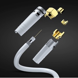 RG6 COAXIAL Cable - Triple Shielded, Non-Oxygen Copper Cable Wire for TV, Internet & More - Flexible Coax Cable Cord 15ft / White / 2 Pack