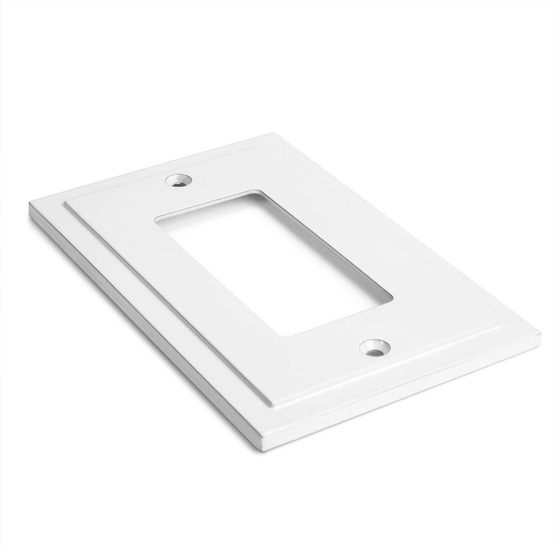 Modern Edge Decorative Wall Plate Switch Plate Outlet Cover, Durable