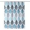 Polyester Striped Painting Shower Bath Curtain Waterproof Bathroom Curtain (S)