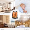 ThermoPro TP358 Bluetooth Thermometer for Room Temperature with Built-in Clock,