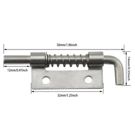 JianLing 4pcs Flat Pin Hinge Spring Latch 304 Stainless Steel Door Lock Spring Loaded Latch Pin