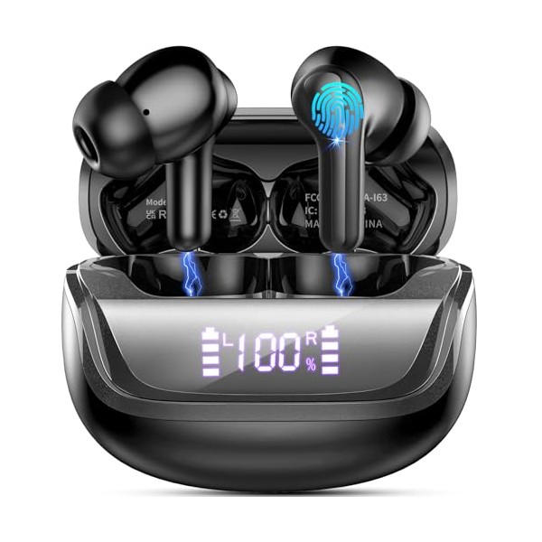Donerton Wireless Earbuds, Bluetooth 5.4 Headphones Deep Bass Stereo, in-Ear