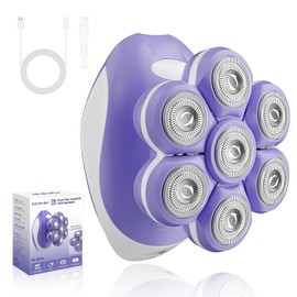 7D Electric Razors for Women: Fast & Smooth Full-Area Electric Shaver for Women Flawless Legs, Waterproof Body Hair Remover for Wet Dry Use w/Light&Travel Cap, Gift for Ladies, Deep Purple
