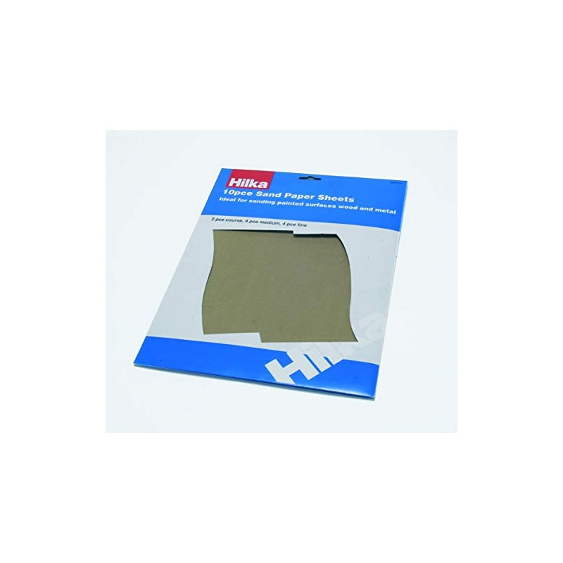 Hilka Tools 68901510 Sand Paper Sheets, 0 V, Brown, Set