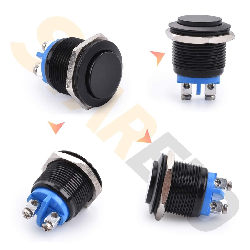 STARELO 19MM 3/4" Momentary Push Button Switch High Round 250V