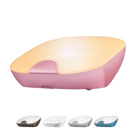 Enbrighten LED Tabletop SleepLite, Night Light, Touch Sensor, Dimmable, Amber/White Sleep Light, Battery Operated, Bedside Lamp, Ideal for Bedroom, Nursery, Bathroom, Office, Desk, Rose Gold, 47375