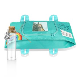 Pet Casket Body Bag, Dog or Cat Burial Box with Dignity, Dog Casket for Burial and Cremation by Customizing with Pet Hair Memorial Bottle (Green, M)