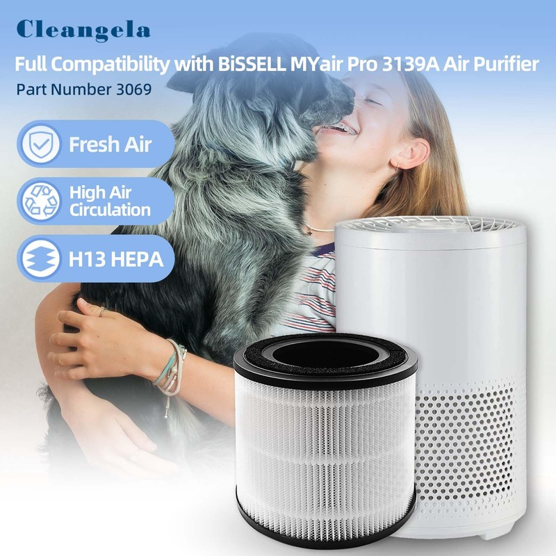 3139A Filter Replacement Compatible with BISSELL MYair Pro Air Purifier