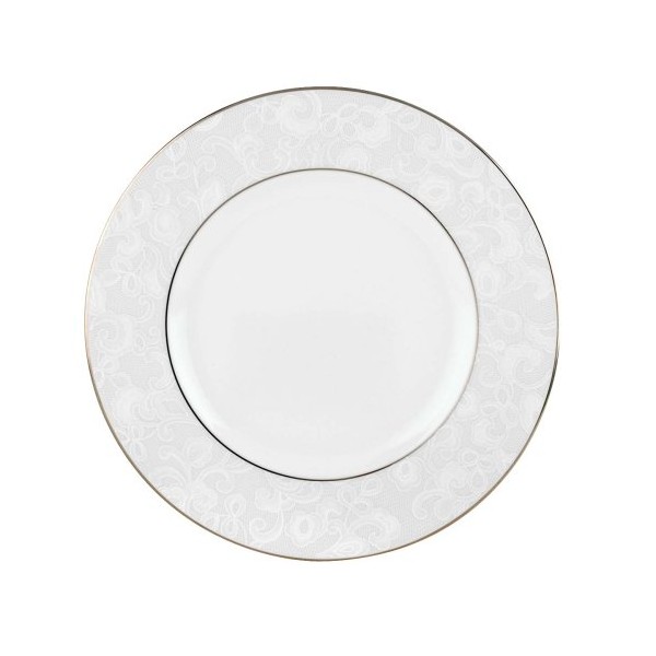 Lenox Venetian Lace Accent Plate, White