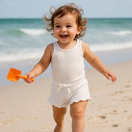 SOBOWO White Shorts Toddler Shorts for Girls Ribbed 3 Pack Baby Girls Solid Soft Elastic Waist Casual Playing Summer Short Pants(Black/White/Pink, 12-18 Months)