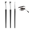 YAZANY 3Pcs Eyeliner Brush Kit, Professional Eyebrow Brush Flat &