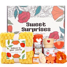 Self Care Gifts for Women, Birthday Gifts for Women, 10pcs Get Well Soon Gift Basket Care Package Thank You Gifts Spa Gifts Unique Gifts for Women Her Mom Best Friend Sister Sweet Surprises Gifts
