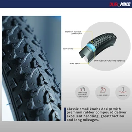 2Pack 20"x 2.125"(57-406) Mountain Bike Tires Replacement Kits Plus 2 Bike Tubes (with Puncture Sealant) and 2 Tire Levers, Bike Tire with Tread Puncture Protection for On or Off-Road Use