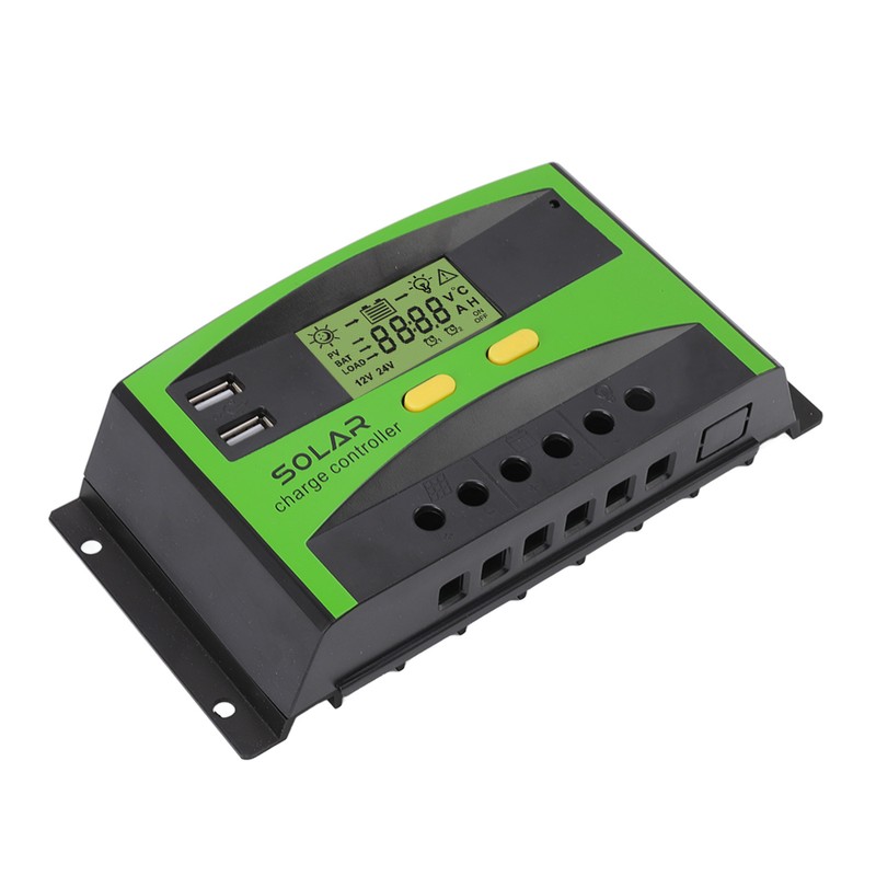 12V/24V PWM Solar Controller Dual USB Double Button Operation Solar