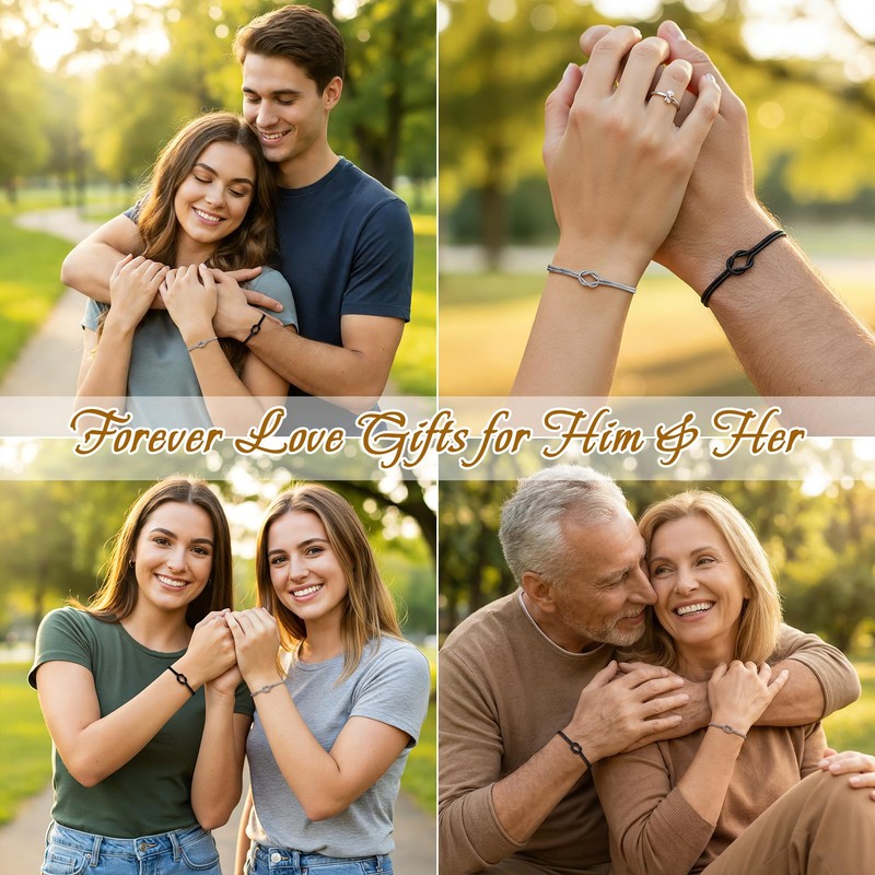 Trinckle Matching Knot Bracelets for Couples, Best Friend, Pinky Promise