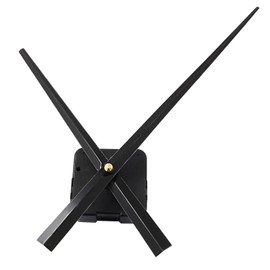 Coufce High Torque Long Shaft Clock Black Mechanism Kit Quartz DIY Wall Clock Movement Mechanism Metal Clock Needle Kit 312 mm/ 12.3 Inch Long Spade Hands