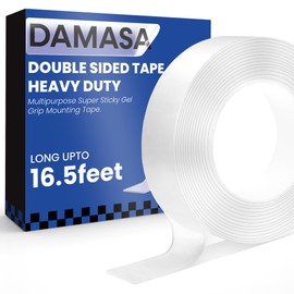 Double Sided Tape Heavy Duty Nano Tape for Strong Adhesion & Picture Hanging, Clear Mounting Tape Adhesive Tape for Reliable, Mess-Free Application (16.5 Feet)