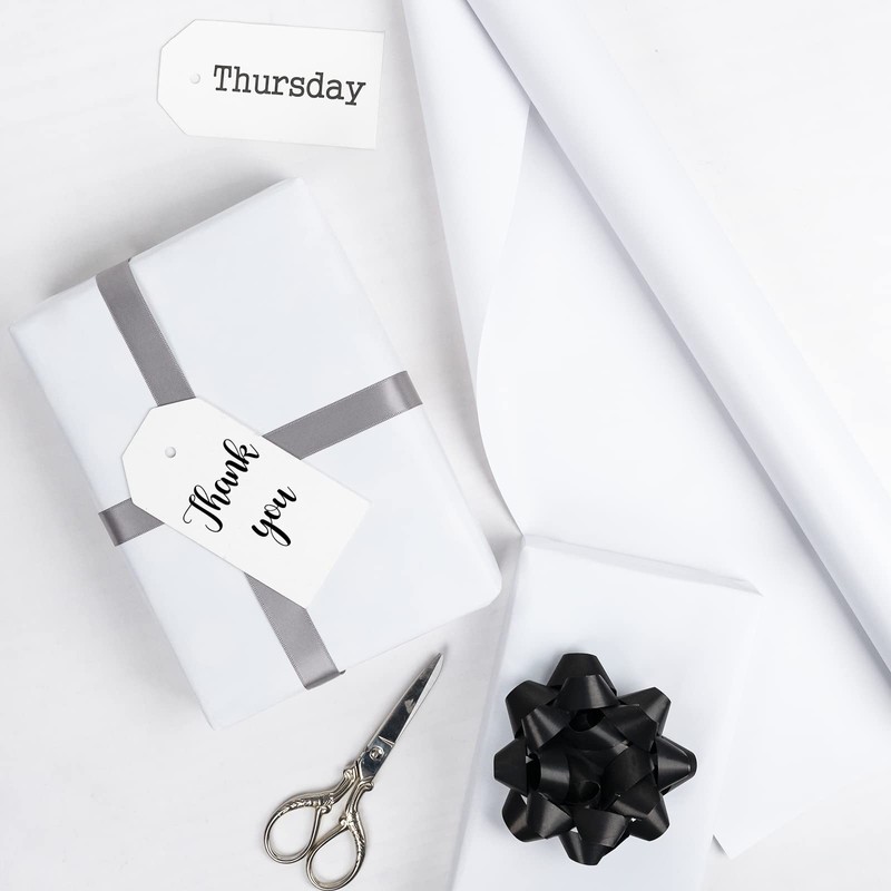 RUSPEPA White Wrapping Paper Solid Color - Mini Roll -