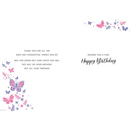 Piccadilly Greetings Modern Birthday Card Daughter in Law - 9 x 6 inches - Regal Publishing,Violet