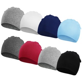 DRESHOW BQUBO 8 Pack Unisex Baby Beanie Hat Infant Baby Soft Cute Knit Cap Nursery Beanie