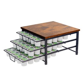 SPEDAY 3 Tier Coffee Capsule Storage Drawer,Coffee Pod Holder for K Cups,90 Capacity Coffee Capsule Storage Organizer Holder,Office or Home Kitchen Counter Organizer
