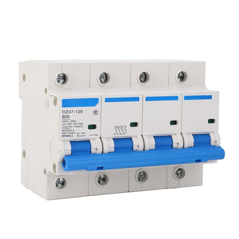 Rail Mount Circuit Breaker 4 Pole 400V 80A Versatile Safety