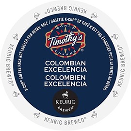 Timothy's World Coffee, Colombia Excelencia, K-Cup Portion Pack for Keurig K-Cup Brewers, 24-Count