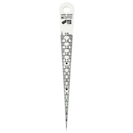 Niigata Seiki SK TPG-900WKD Plastic Taper Gauge, Fast Grades, White, Adjustable Length, 0.04 - 0.6 inches (1 - 15 mm), Made in Japan