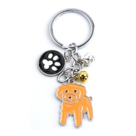 prendre PR-KEYHOL15 Dog Keychain Paw Ring Dog Key Ring Charm Maltese Bichon Husky Toy Poodle Love Golden Corgi, F