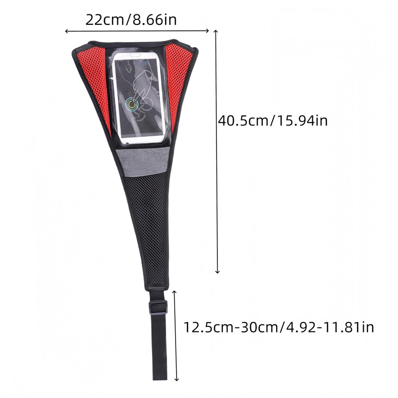Bicycle Frame Sweat Guard,Bike Frame Sweat Net with Phone Mount,