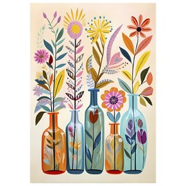 KiKiHong DIY Diamond Painting Flowers, Adult Diamond Painting with Diamond Painting Accessories, Painting by Numbers Flowers, Home Decoration (30 x 40 cm)