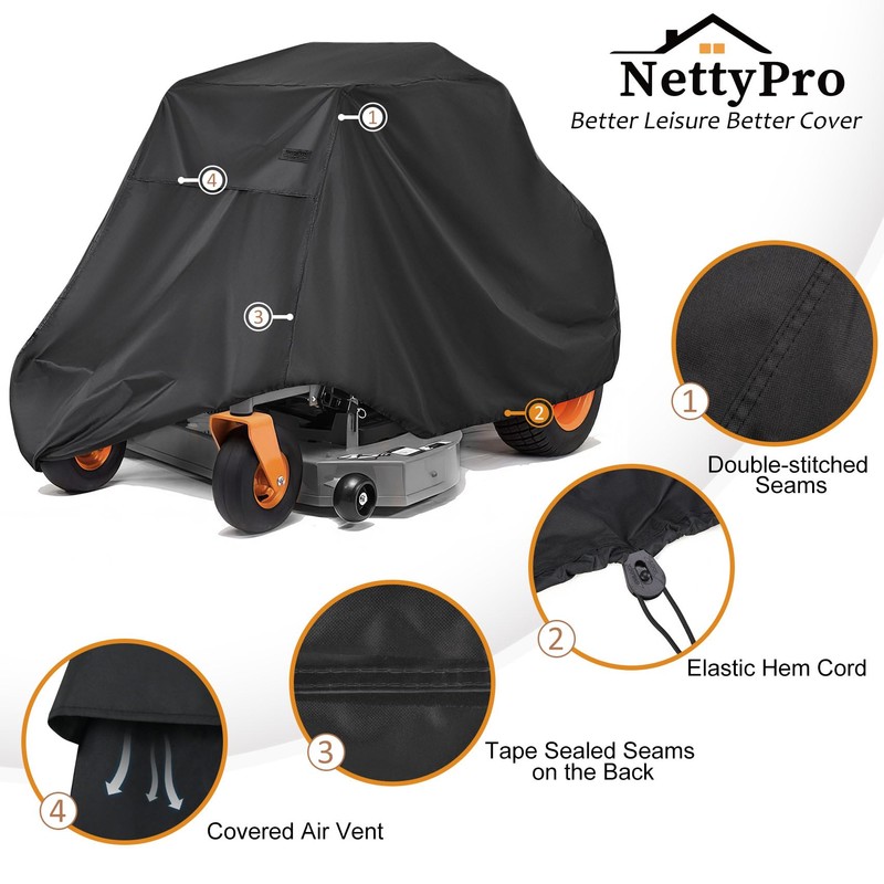 NettyPro Zero Turn Lawn Mower Cover Waterproof Heave Duty Outdoor