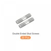 sourcing map Double Ended Stud Screws (M6 Thread 25mm Length)